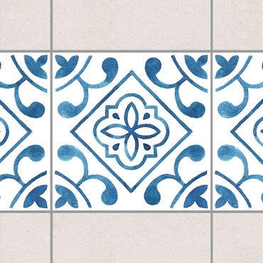 Tegelstickers Pattern Blue White Series No.2
