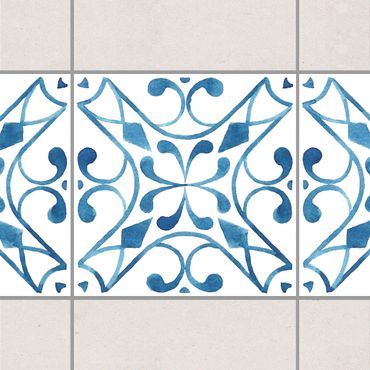 Tegelstickers Pattern Blue White Series No.3