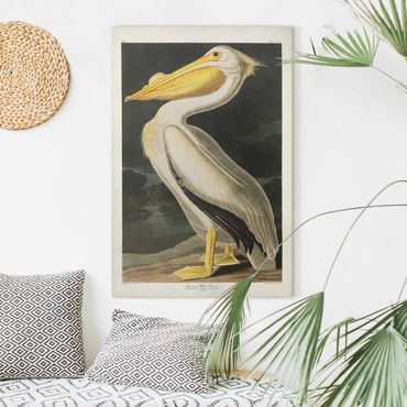 Canvas schilderijen Vintage Board White Pelican