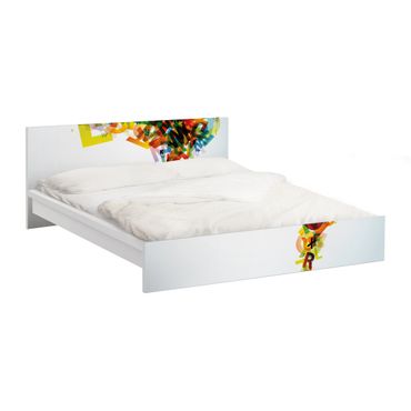 Meubelfolie IKEA Malm Bed Rainbow Alphabet