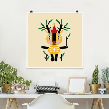 Posters Collage Ethno Monster - Deer