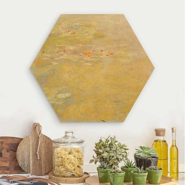 Hexagons houten schilderijen Claude Monet - The Water Lily Pond