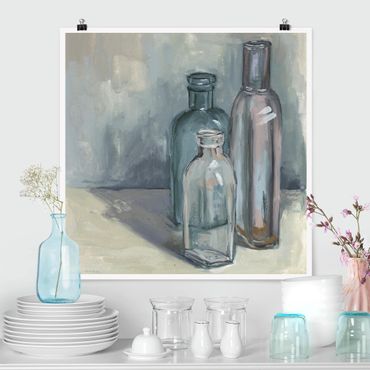 Posters Still Life With Glass Bottles I