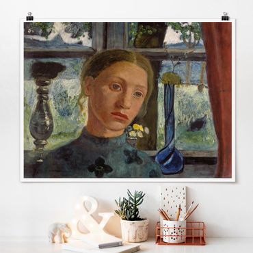 Posters Paula Modersohn-Becker - Girl'S Head In Front Of A Window
