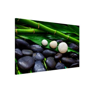 Magneetborden Green Bamboo With Zen Stones