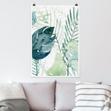 Posters Palm Fronds In Watercolour I