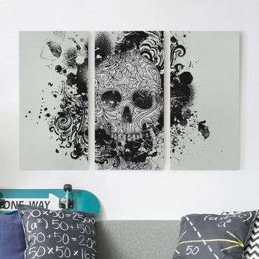 Canvas schilderijen - 3-delig Skull