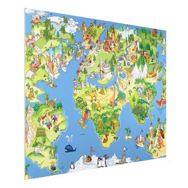 Forex schilderijen Great and Funny Worldmap