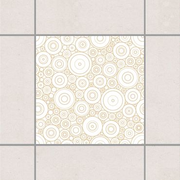 Tegelstickers Secession White Light Brown