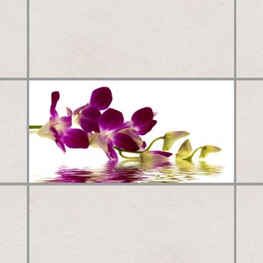 Tegelstickers Pink Orchid Waters