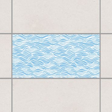Tegelstickers They dreamed of delicate waves on the sea Light Blue