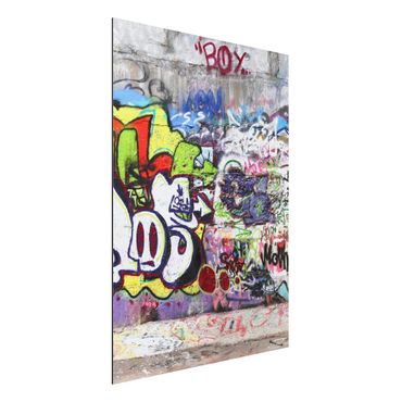 Aluminium Dibond schilderijen Graffiti Sticker Set