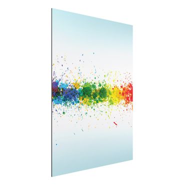 Aluminium Dibond schilderijen Rainbow Splatter