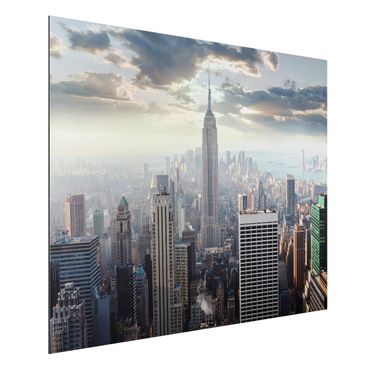 Aluminium Dibond schilderijen Sunrise In New York