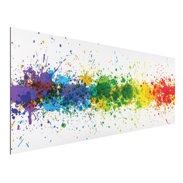 Aluminium Dibond schilderijen Rainbow Splatter
