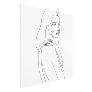 Forex schilderijen Line Art Woman's Shoulder Black And White