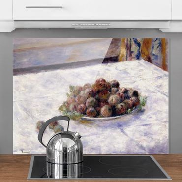 Spatscherm keuken Auguste Renoir - Tray With Plums