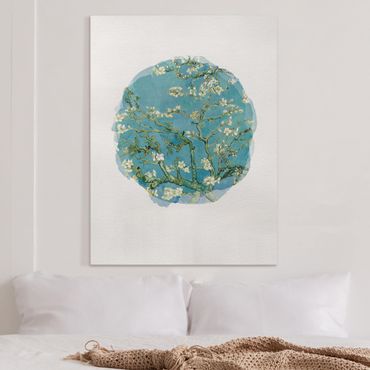 Canvas schilderijen WaterColours - Vincent Van Gogh - Almond Blossom