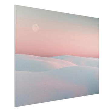 Aluminium Dibond schilderijen Dunes In The Moonlight