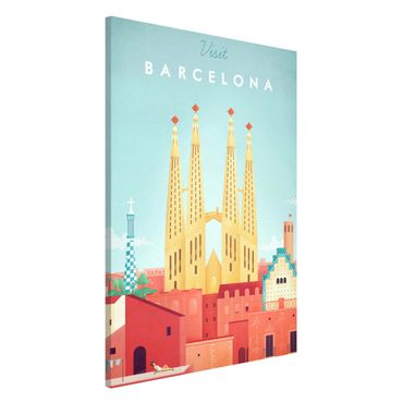 Magneetborden Travel Poster - Barcelona