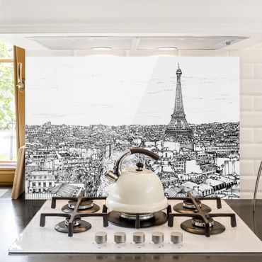 Spatscherm keuken City Study - Paris