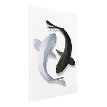 Aluminium Dibond schilderijen Fish Ying Yang