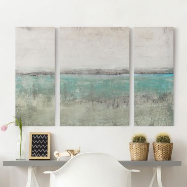 Canvas schilderijen - 3-delig Horizon Over Turquoise I