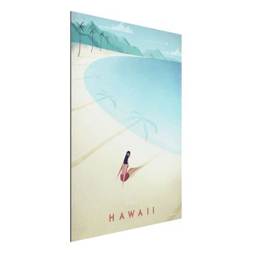 Aluminium Dibond schilderijen Travel Poster - Hawaii