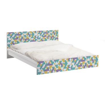 Meubelfolie IKEA Malm Bed No.RY33 Lilac Triangles