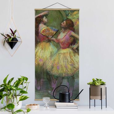 Stoffen schilderij met posterlijst Edgar Degas - Two Dancers Before Going On Stage