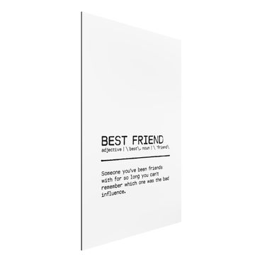 Aluminium Dibond schilderijen Definition Best Friend