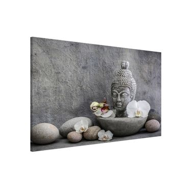 Magneetborden Zen Buddha, Orchid And Stone