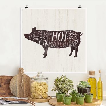 Posters Farm BBQ - Pig
