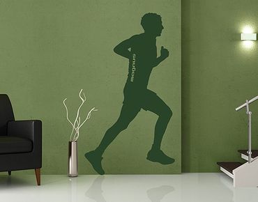 Muurstickers Wall Decal no.RS119 Customised text Jogger