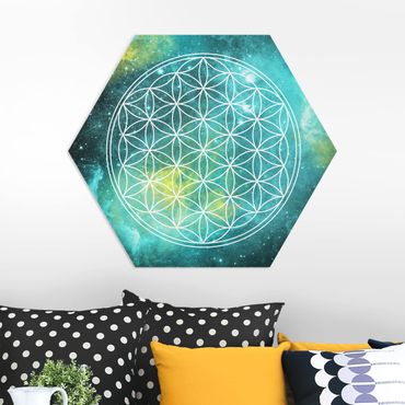 Hexagons Forex schilderijen Flower Of Life In Starlight