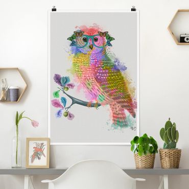 Posters Rainbow Splash Owl