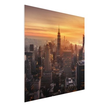 Forex schilderijen Manhattan Skyline Evening
