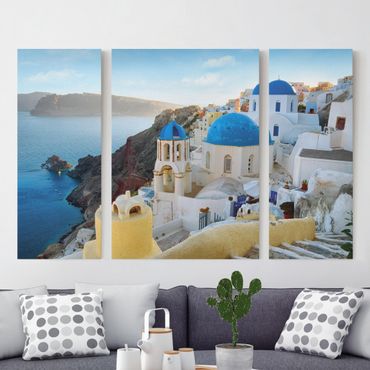 Canvas schilderijen - 3-delig Santorini