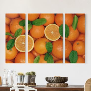 Canvas schilderijen - 3-delig Juicy oranges