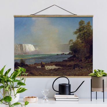 Stoffen schilderij met posterlijst Albert Bierstadt - Niagara Falls