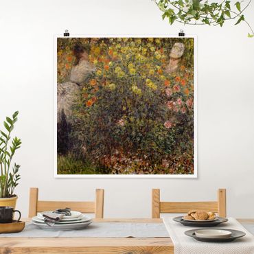 Posters Claude Monet - Two Ladies in the Flower Garden