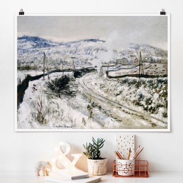 Posters Claude Monet - Train In The Snow At Argenteuil