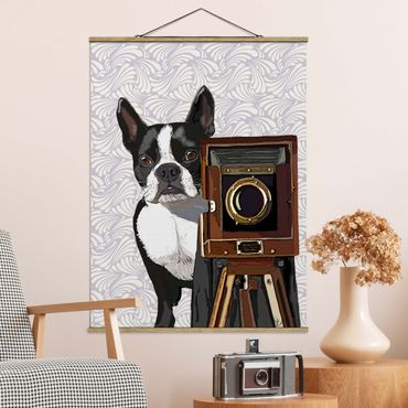 Stoffen schilderij met posterlijst Wildlife Photographer Terrier