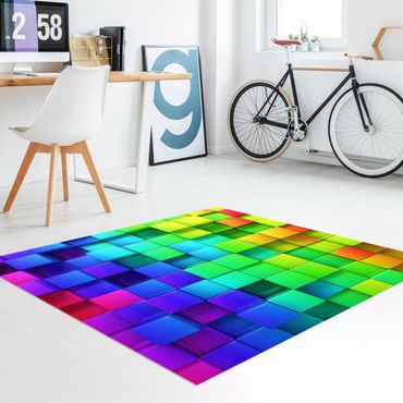 Vinyl tapijt 3D Cubes