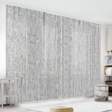 Schuifgordijnen Concrete Look Wallpaper With Stripes