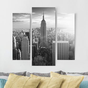 Canvas schilderijen - 3-delig Manhattan Skyline
