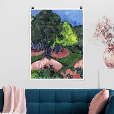 Posters Ernst Ludwig Kirchner - Landscape with Chestnut Tree
