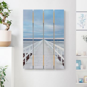 Houten schilderijen op plank Bridge In Sweden