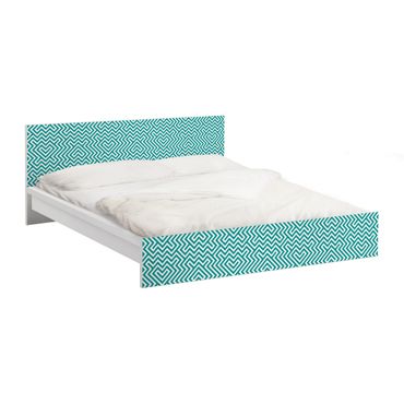 Meubelfolie IKEA Malm Bed Geometric Design Mint
