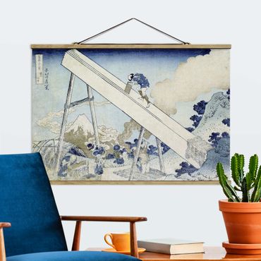 Stoffen schilderij met posterlijst Katsushika Hokusai - In The Totomi Mountains
